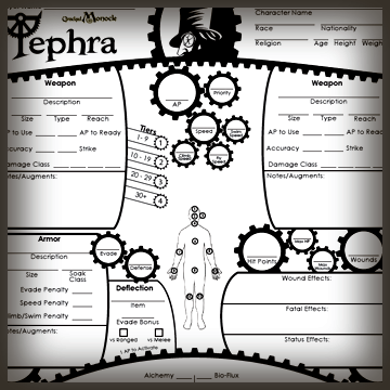 Free! Tephra Character Sheets & More!